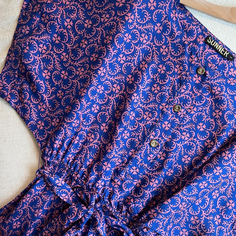 Sunner Silk Tie Waisted Dress Size Small